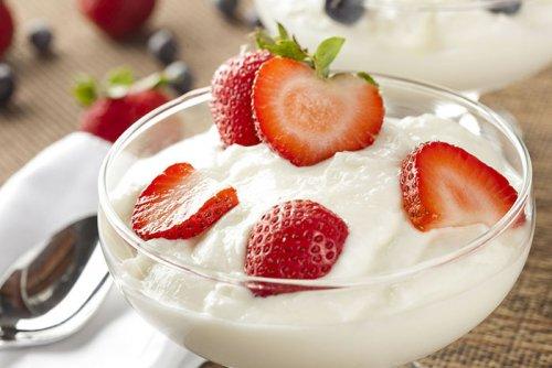 yogur griego con fresas